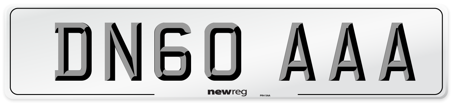 DN60 AAA Number Plate from New Reg